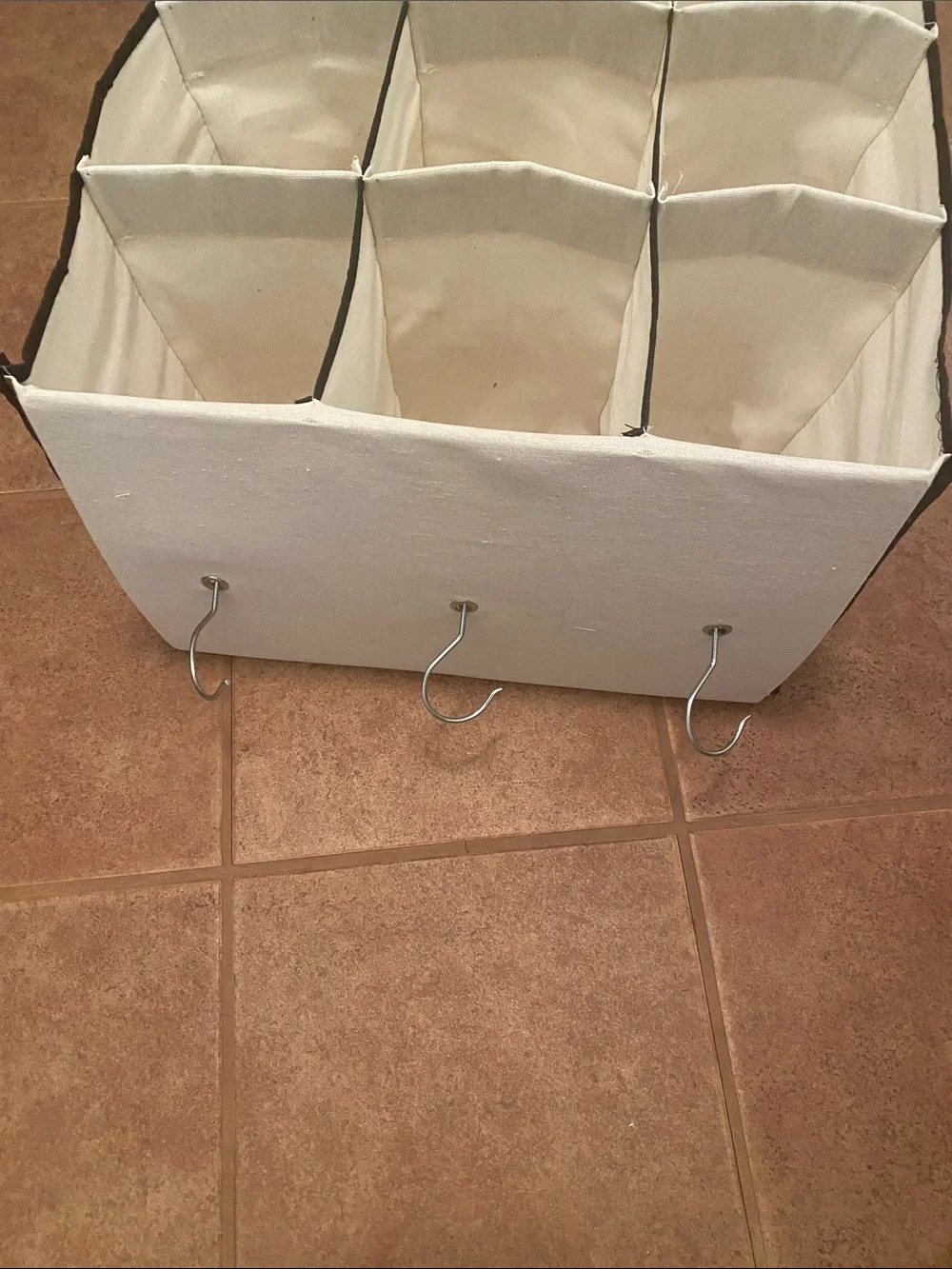 Canvas 24-Compartment Hanging Organizer - Cream